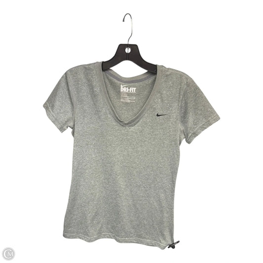 Athletic Top Short Sleeve By Nike Apparel In Grey, Size: S