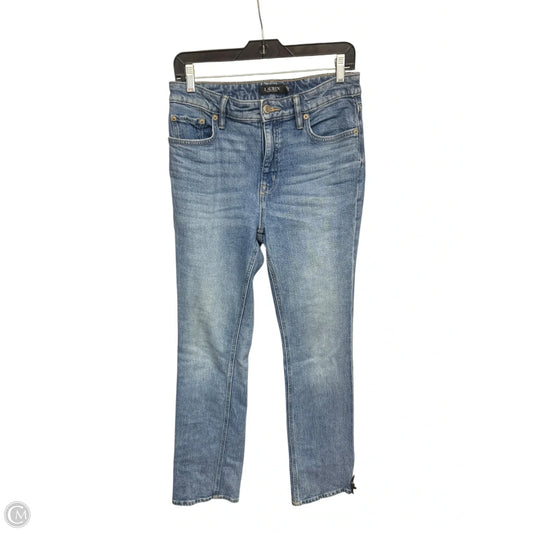 Jeans Straight By Lauren By Ralph Lauren In Blue Denim, Size: 4