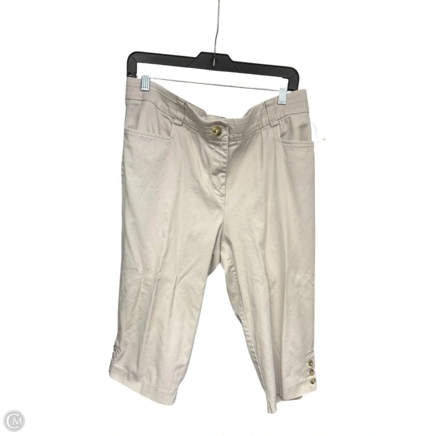 Capris By Studio Works In Tan, Size: 14p