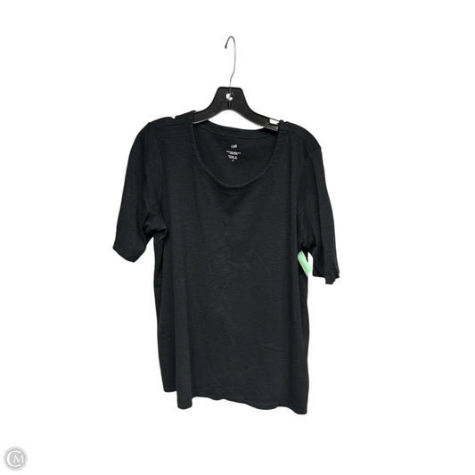 Top Short Sleeve By J. Jill In Black, Size: L