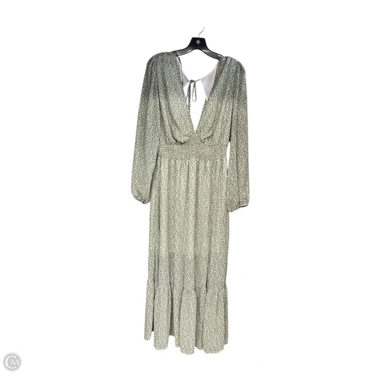 Dress Casual Maxi By Forever 21 In Green, Size: 2x