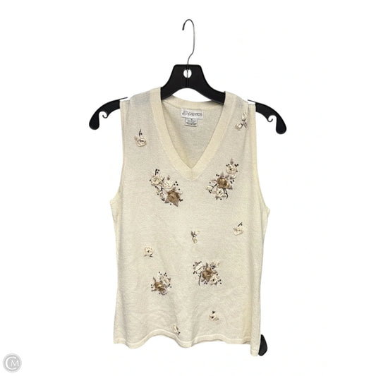 Top Sleeveless By Gantos In Cream & Tan, Size: M
