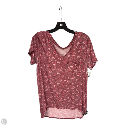 Top Short Sleeve By Maurices In Red, Size: L
