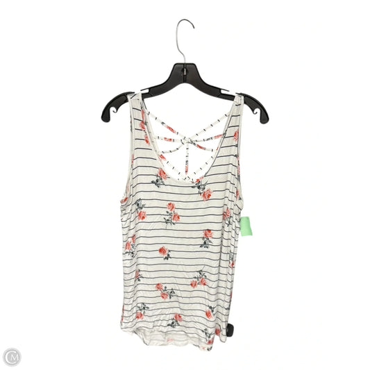 Tank Top By Maurices In Orange & White, Size: L