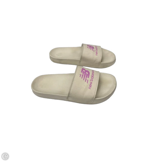 Sandals Flats By New Balance In Cream & Pink, Size: 9