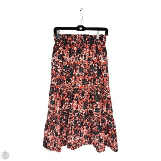 Skirt Maxi By Maeve In Black & Orange, Size: L