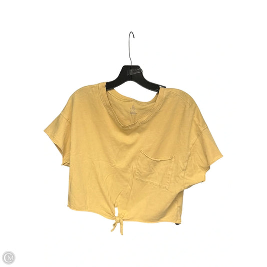 Top Short Sleeve By Aerie In Yellow, Size: S