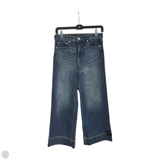 Jeans Wide Leg By Banana Republic In Blue Denim, Size: 4