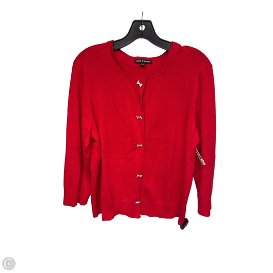 Cardigan By Cable And Gauge In Red, Size: Xl