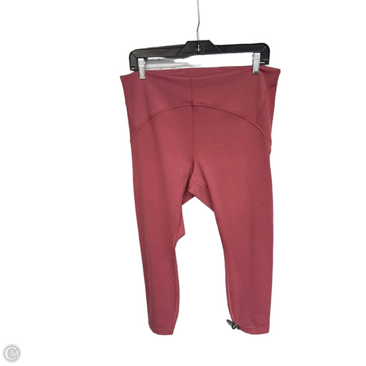 Athletic Leggings By Lululemon In Red, Size: 14