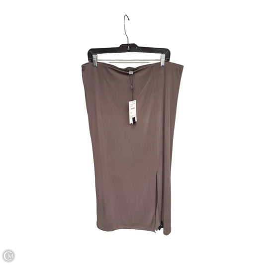 Skirt Maxi By Tahari In Brown, Size: Xl