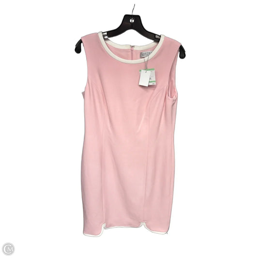 Dress Work By Kasper In Pink & White, Size: 8