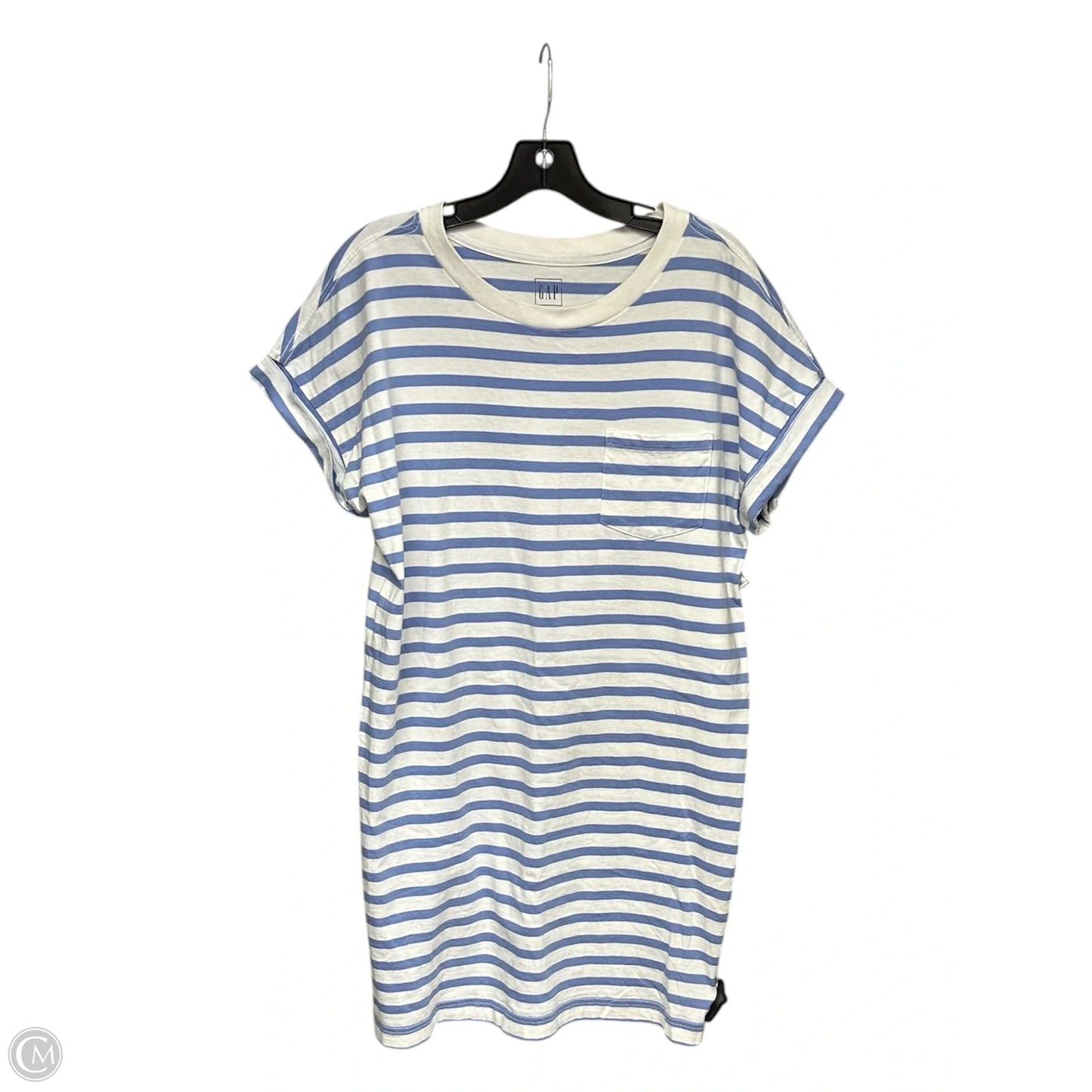Dress Casual Midi By Gap In Striped Pattern, Size: M