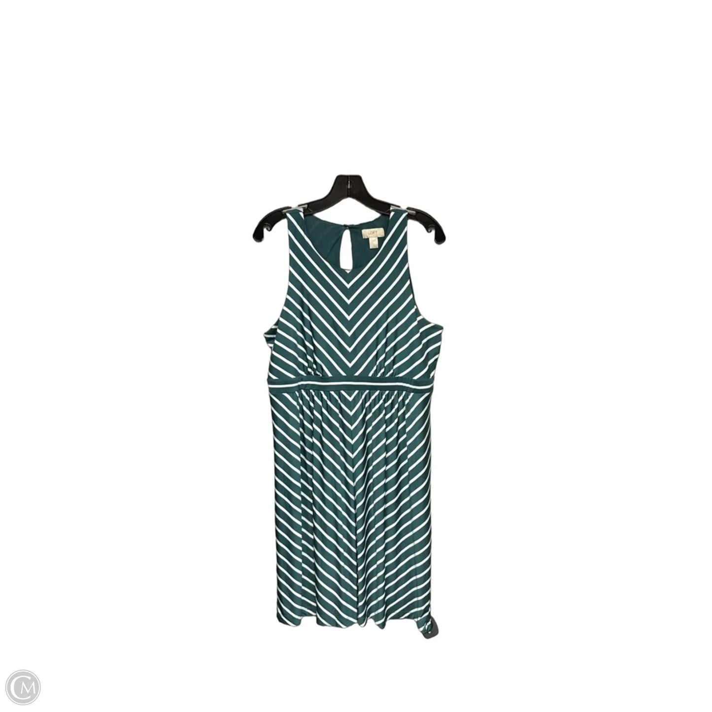 Dress Casual Midi By Loft In Chevron Pattern, Size: L