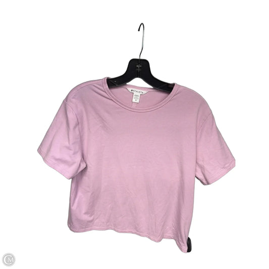 Top Short Sleeve By Athleta In Pink, Size: M