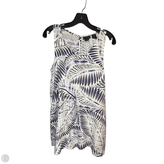 Dress Casual Midi By Tahari In Blue & White, Size: M