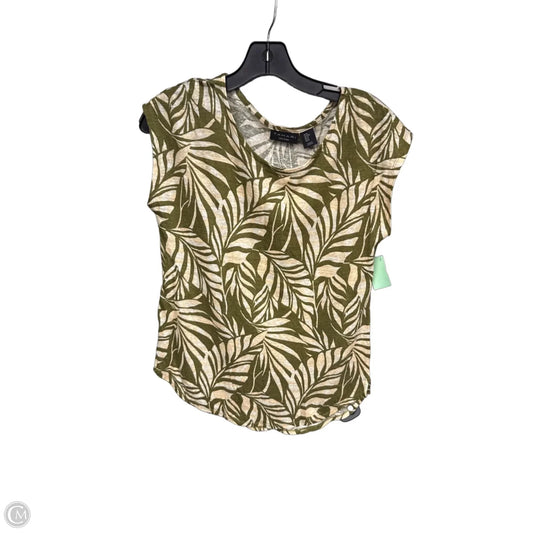 Top Sleeveless By Tahari In Tropical Print, Size: M