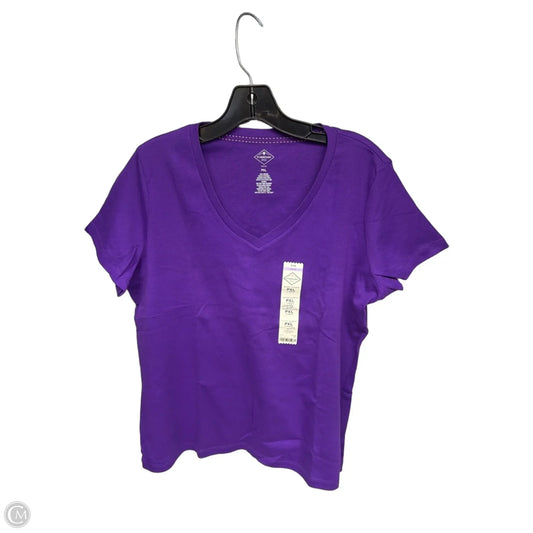 Top Short Sleeve Basic By St Johns Bay In Purple, Size: Xlp