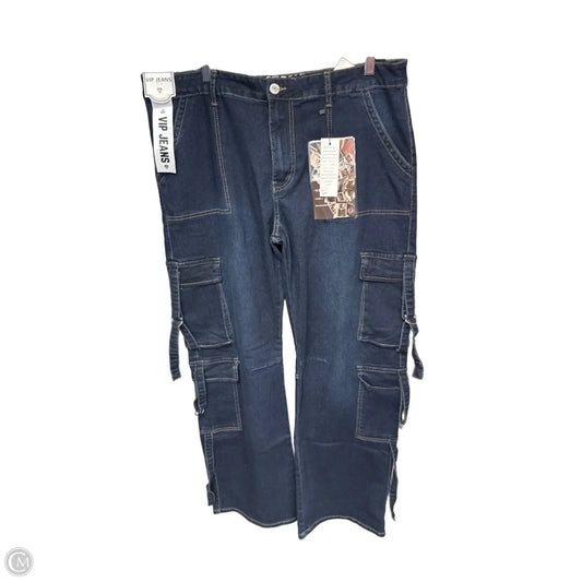 Jeans Wide Leg By Clothes Mentor In Blue Denim, Size: 1x