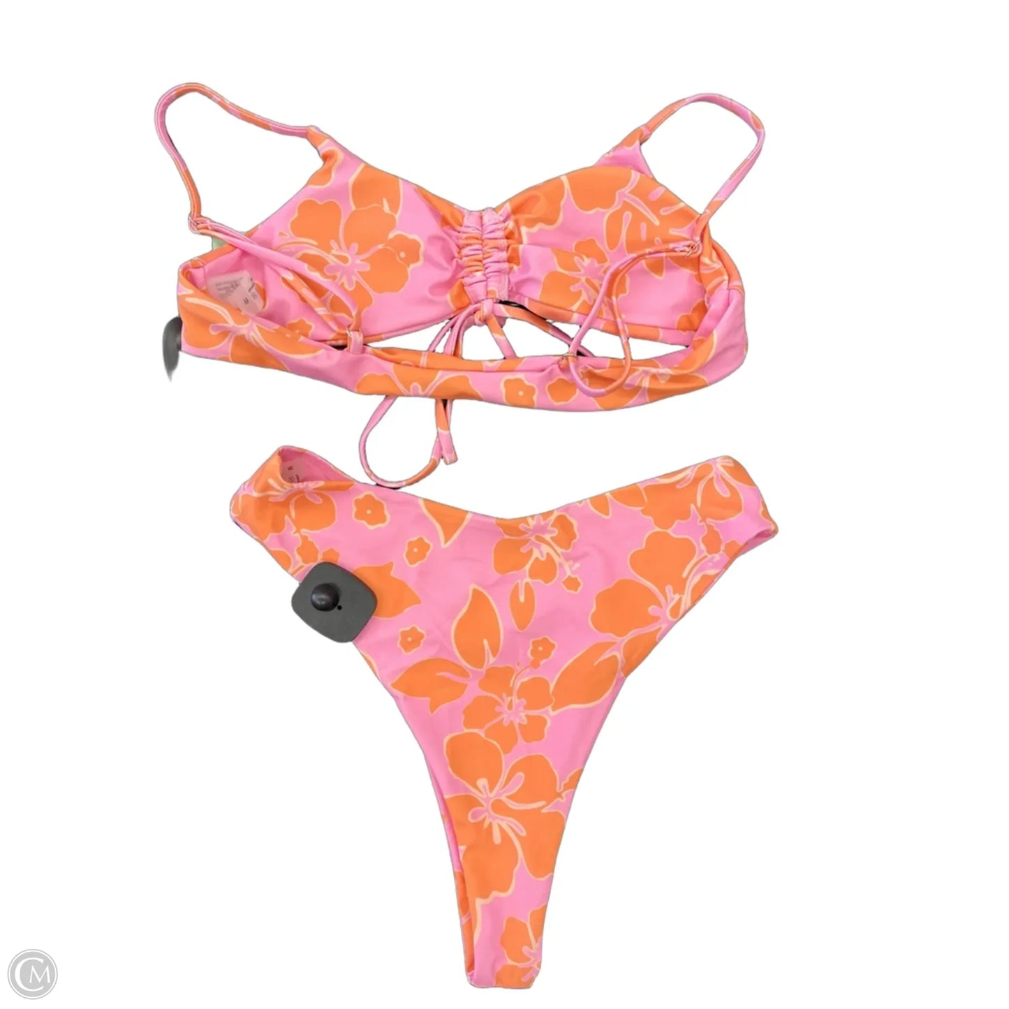 Swimsuit 2pc By Clothes Mentor In Orange & Pink, Size: M