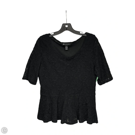 Top Short Sleeve By Inc In Black, Size: Xl