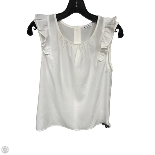Top Sleeveless By Staccato In White, Size: S