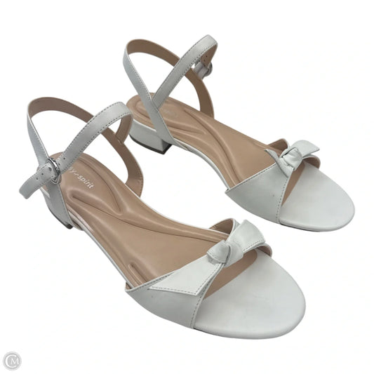 Sandals Heels Block By Easy Spirit in White , Size: 11