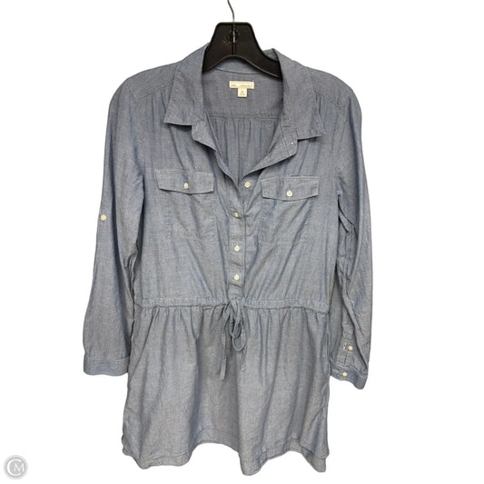Dress Casual Midi By Gap In Blue, Size: S