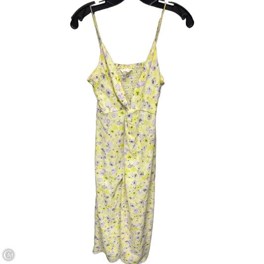 Dress Casual Midi By H&m In Purple & Yellow, Size: S