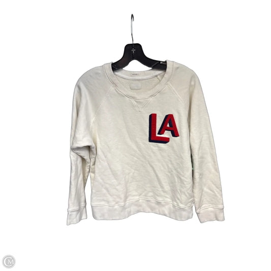 Sweatshirt Crewneck By Mother In Cream & Red, Size: M