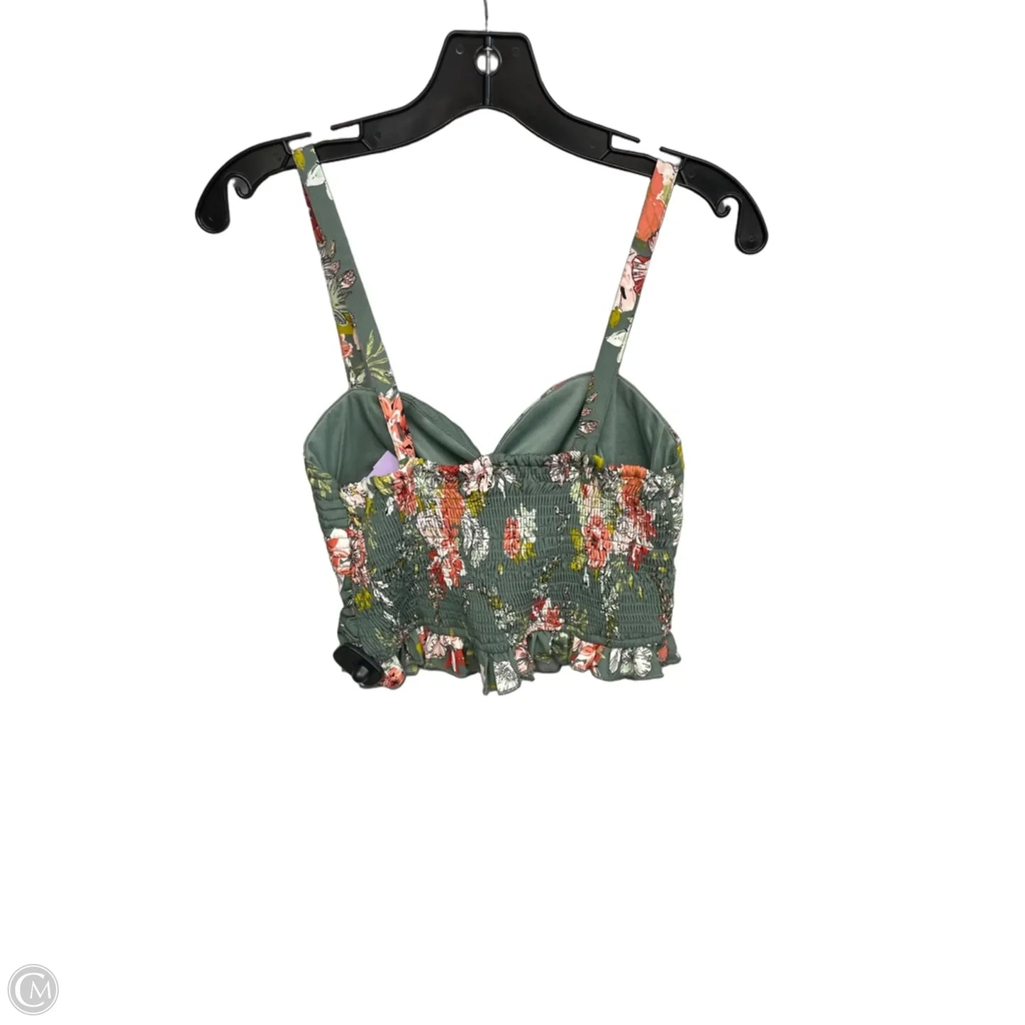 Top Sleeveless By Clothes Mentor In Green & Orange, Size: M