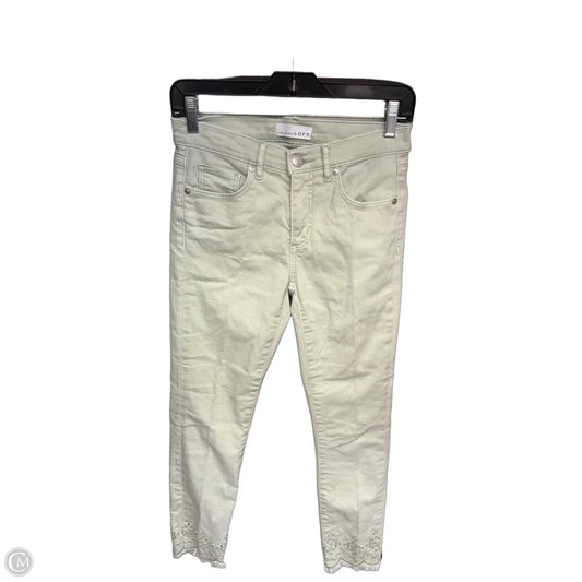 Jeans Skinny By Loft In Green Denim, Size: 24