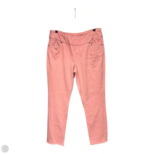 Jeans Straight By Coldwater Creek In Pink Denim, Size: 14