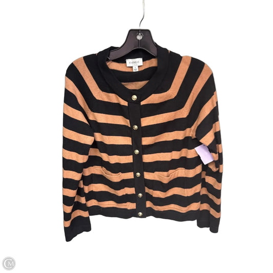 Sweater Cardigan By Evereve In Striped Pattern, Size: S