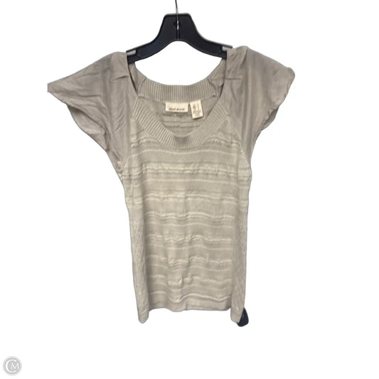 Top Short Sleeve By Dkny In Beige, Size: L