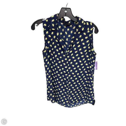 Top Sleeveless By Express In Blue & Yellow, Size: S