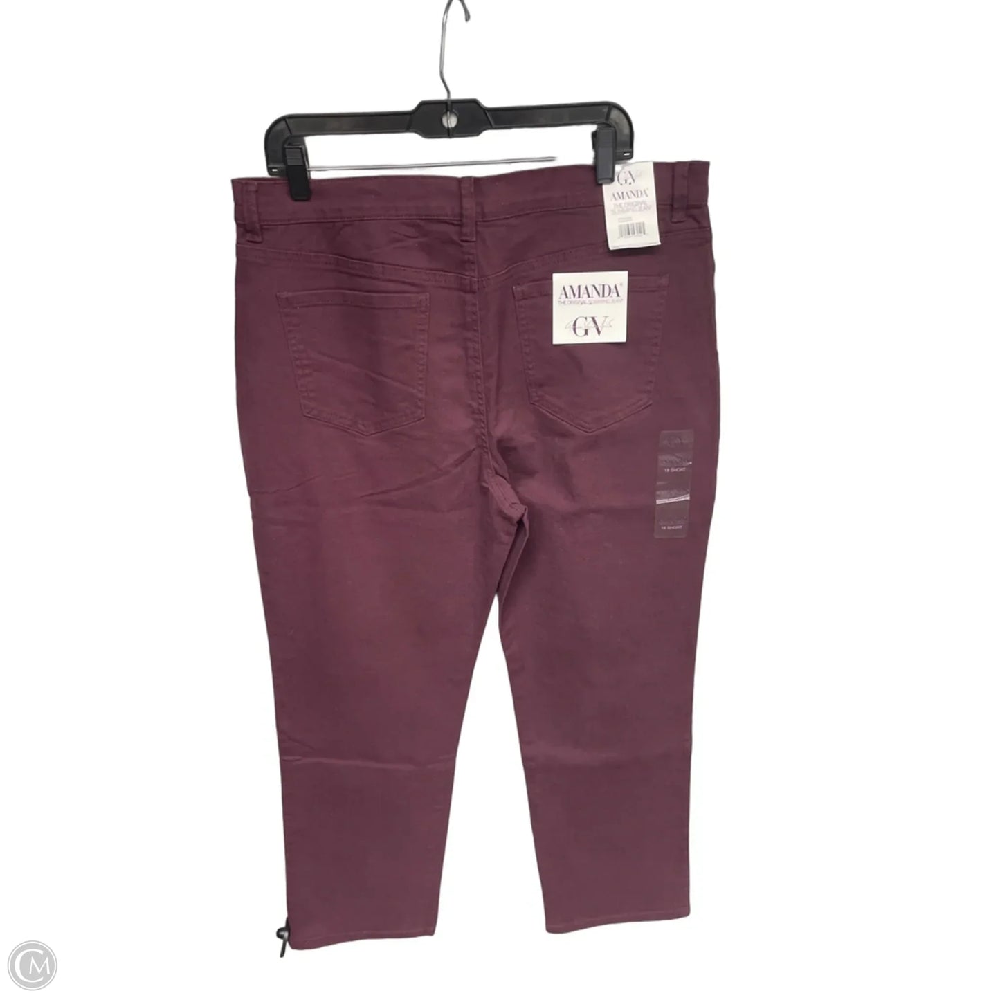 Jeans Straight By Gloria Vanderbilt In Maroon, Size: 18