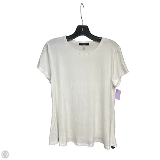 Top Short Sleeve Basic By Cable And Gauge In White, Size: S