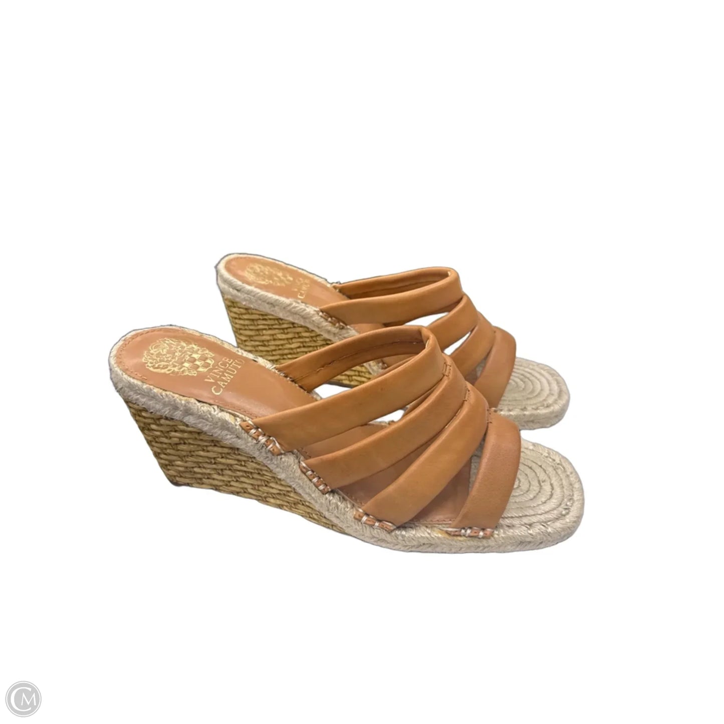 Sandals Heels Wedge By Vince Camuto In Brown, Size: 10