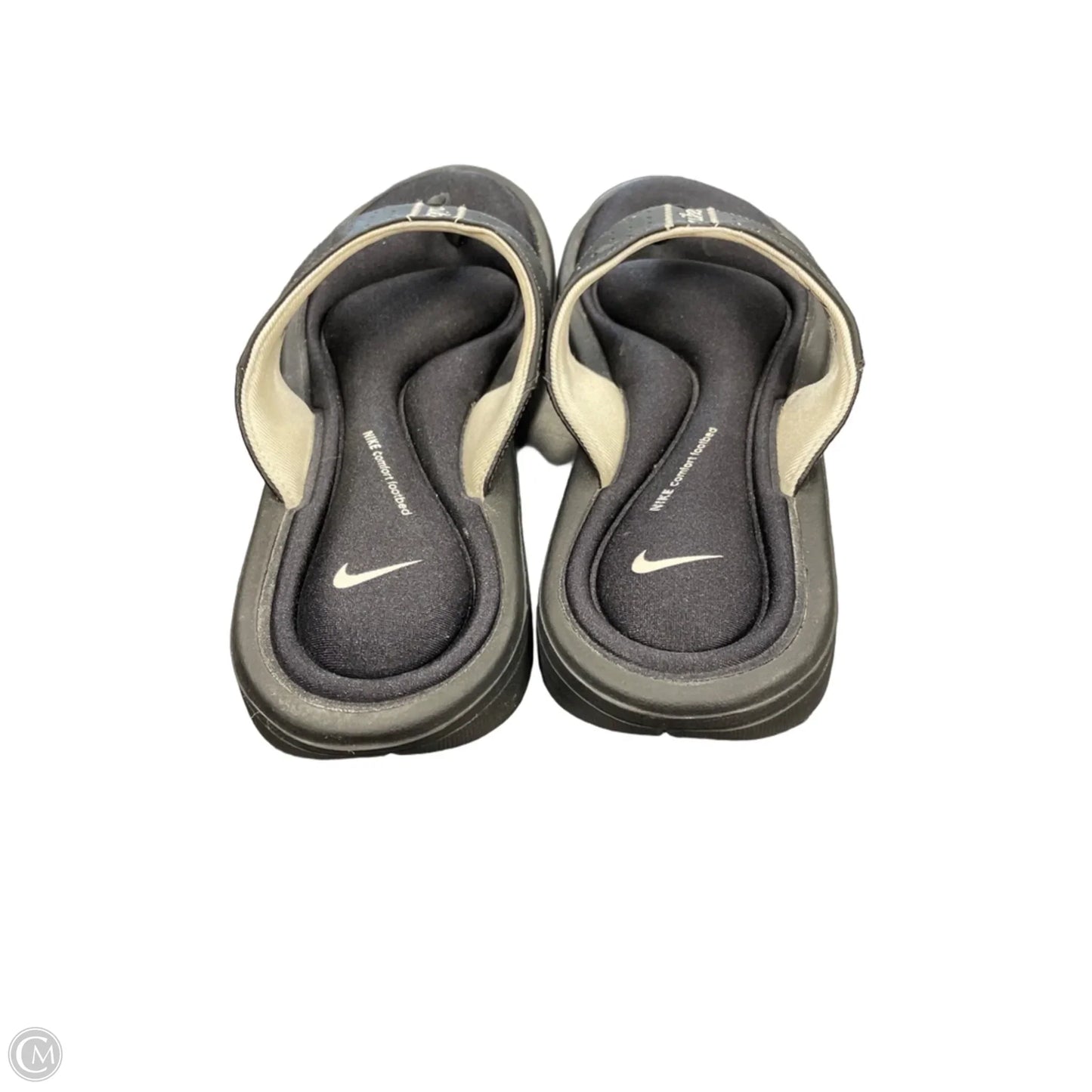 Sandals Flip Flops By Nike In Black, Size: 8