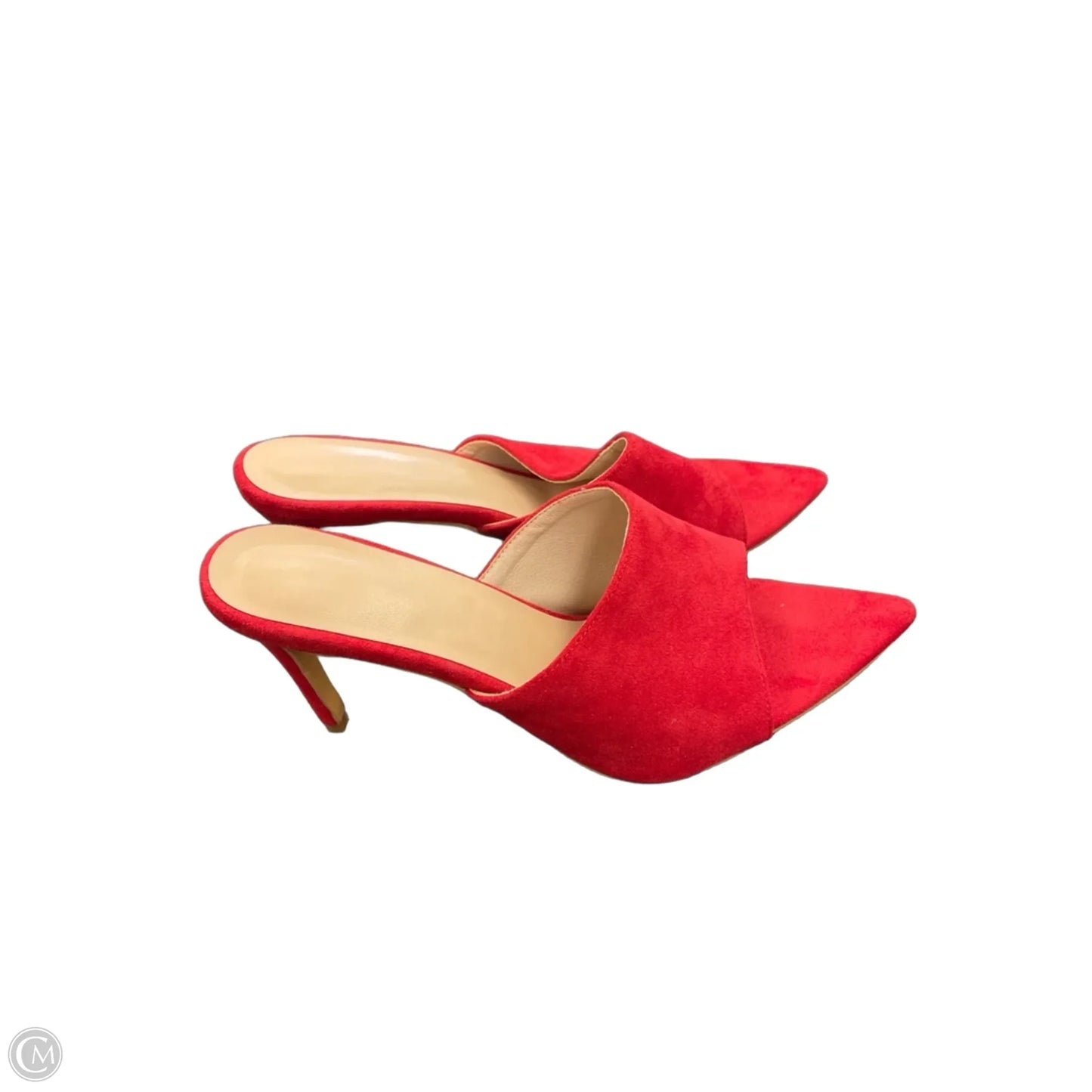 Shoes Heels Kitten By Clothes Mentor In Red, Size: 10