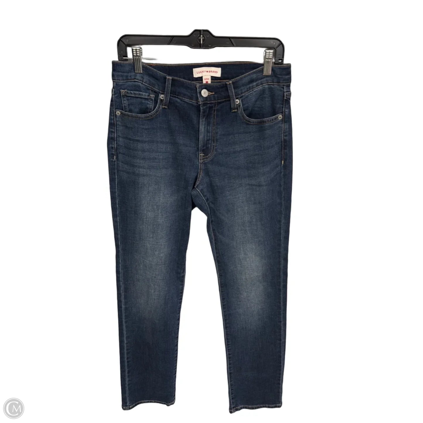 Jeans Straight By Lucky Brand In Blue Denim, Size: 8