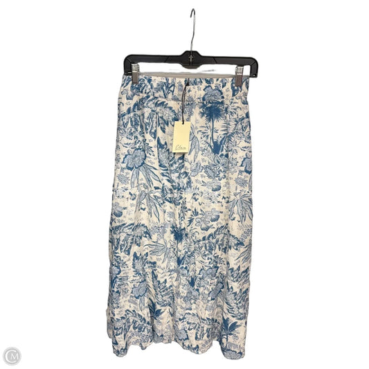 Skirt Maxi By Elan In Blue & White, Size: M