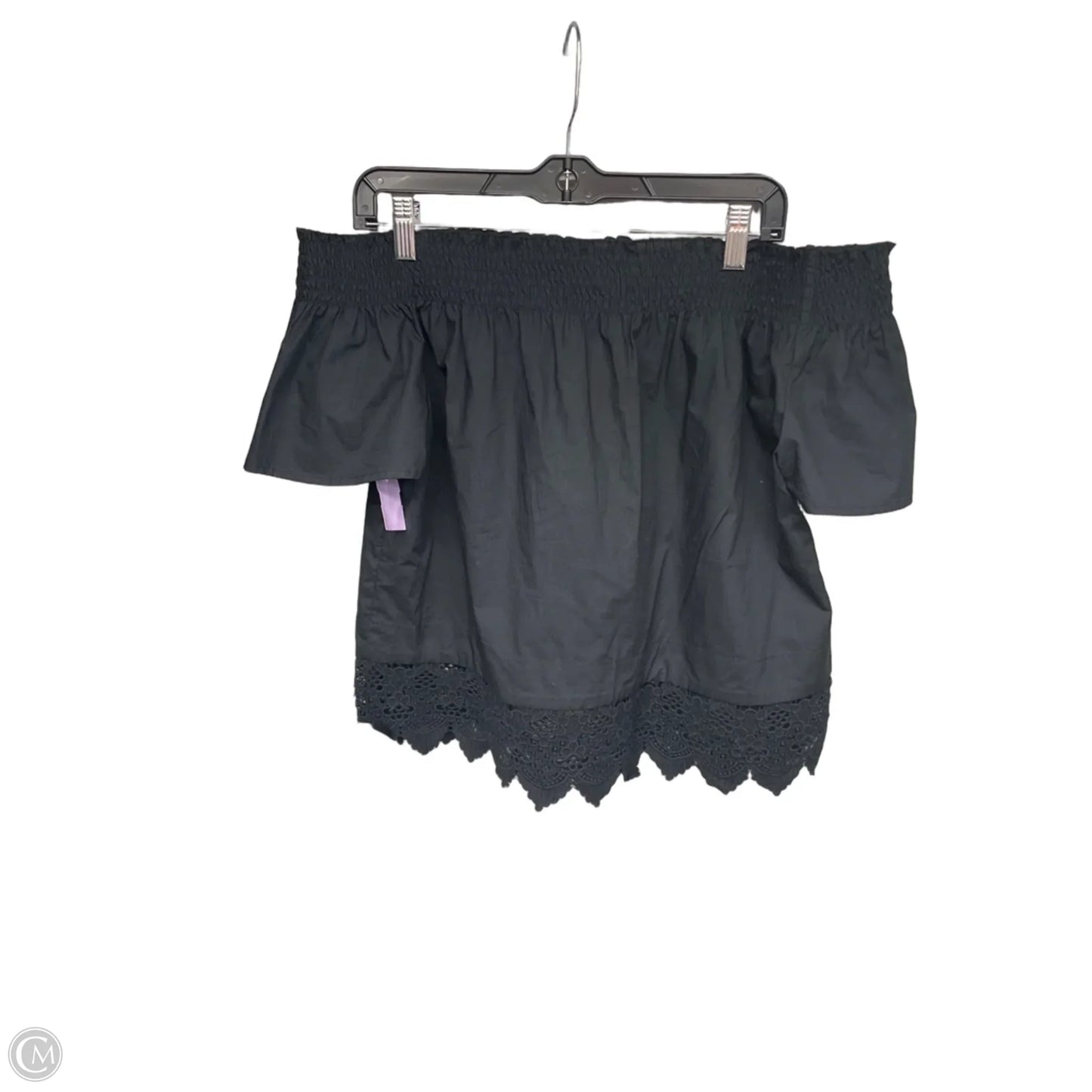 Top Short Sleeve By Who What Wear In Black, Size: Xs
