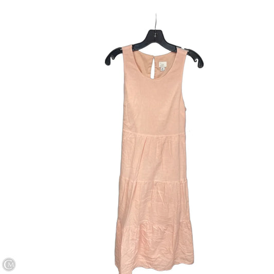 Dress Casual Maxi By A New Day In Peach, Size: Xs