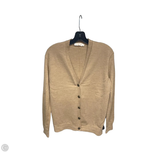Sweater Cardigan Designer By Tory Burch In Tan, Size: S