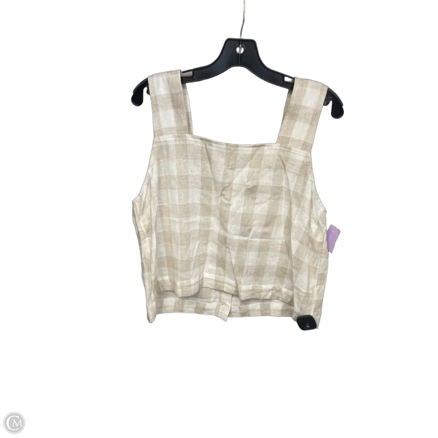 Top Sleeveless By Madewell In Checkered Pattern, Size: 12