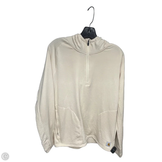 Athletic Jacket By Carhartt In Cream, Size: L