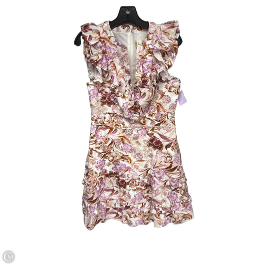 Dress Party Midi By Eliza J In Orange & Purple, Size: 10