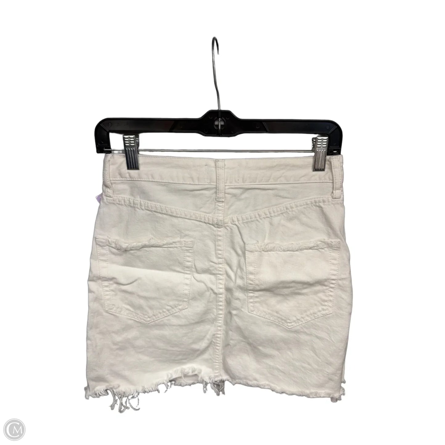 Skirt Midi By Abercrombie And Fitch In White Denim, Size: 0